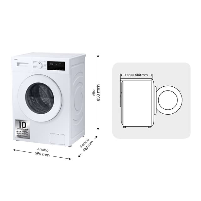 Detalle 2 de Samsung lavadora 8 kg WW80FG3M05TWEC reacondicionada