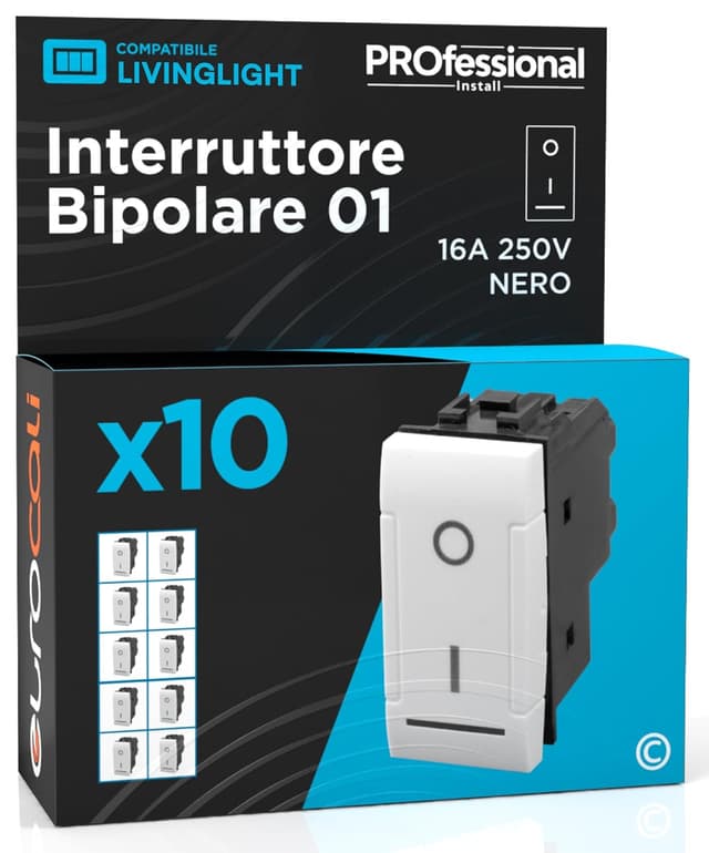Detalle 2 de Interruttore bipolare 16A 250V antracite