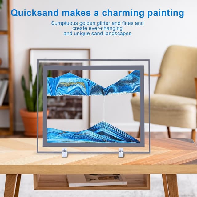 Thumbnail 5 de AzureLeap 3D Dynamic Sand Art 10in calming display 🖼