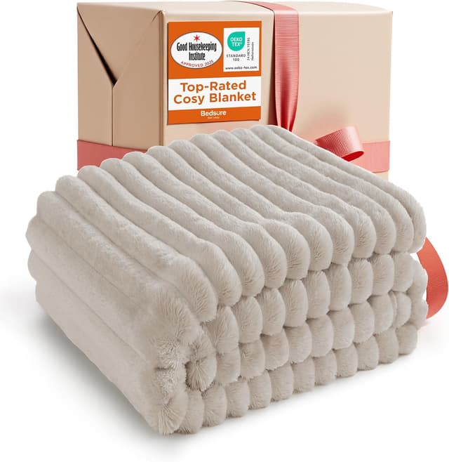 Detalle de Bedsure Fleece Throw Blanket 130x170 cm