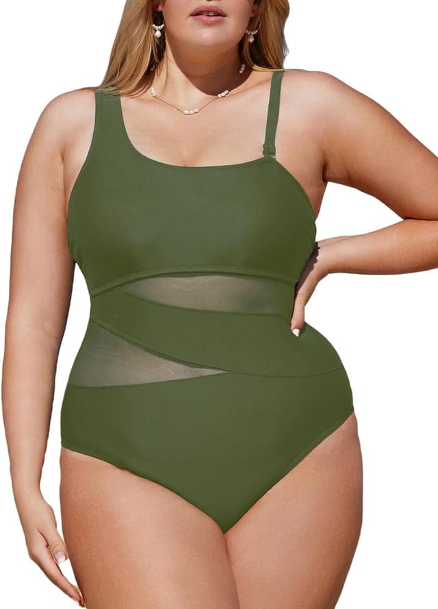 Thumbnail 6 de CUPSHE maillot de bain une pièce en maille gainante pour femme, bretelles amovibles (grande taille)