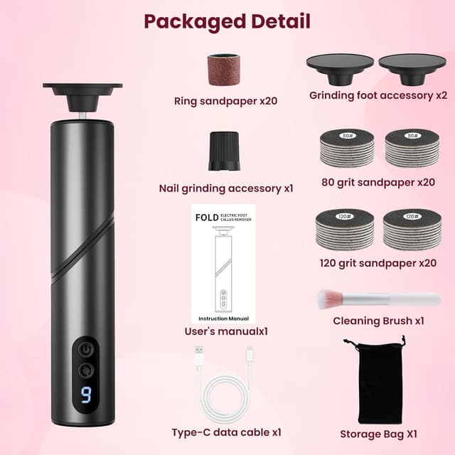 Detalle 2 de PKBD 2 in 1 foot file 1800 mAh