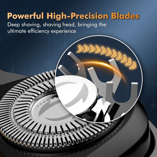 Detalle de 2025 Upgraded 6D Magnetic Head Shaver 2-Speed 🔪