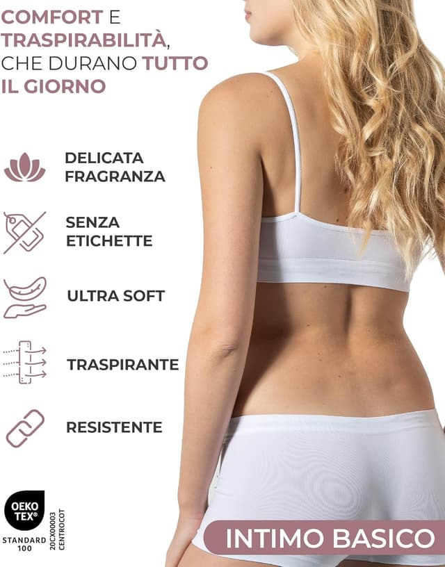 Detalle 1 de Risalti Reggiseno Senza Ferretto 3 pz