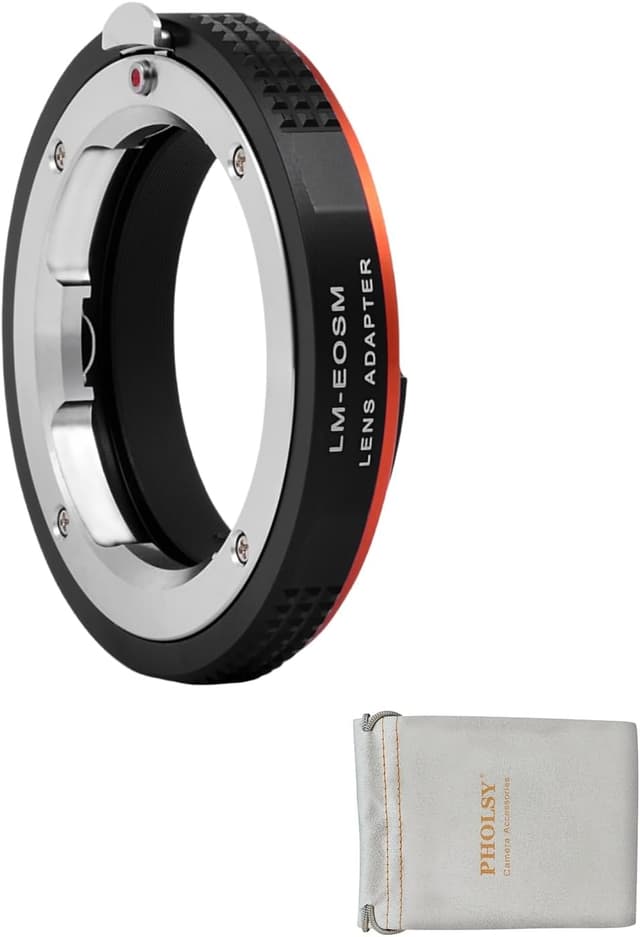 Detalle de PHOLSY LM-auf-EF-M Objektivadapter für Leica M/Zeiss ZM/Voigtländer VM – kompatibel mit Canon EOS M (EF-M)
