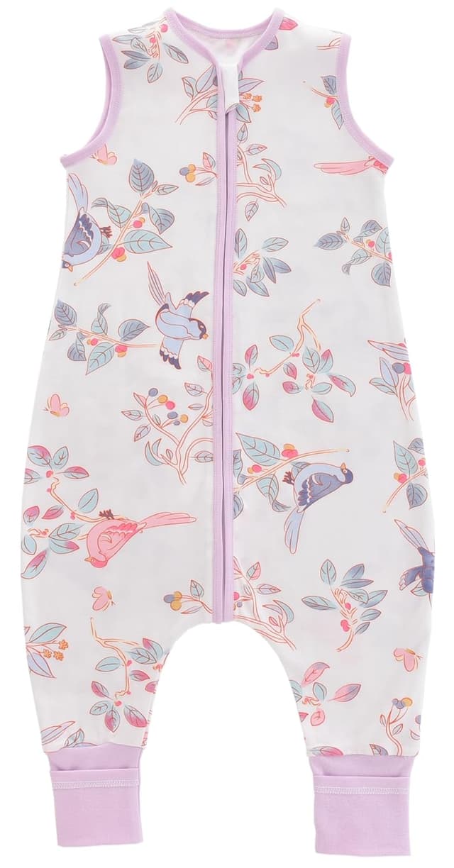 Detalle de Chilsuessy Baby Sommerschlafsack mit Füßen 0,5 Tog (80 cm) – Schlafstrampler aus 100% Baumwolle