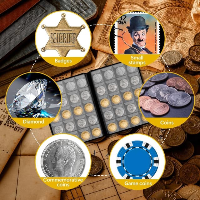 Thumbnail 3 de Vicloon Album monete 200 tasche 45x45 mm