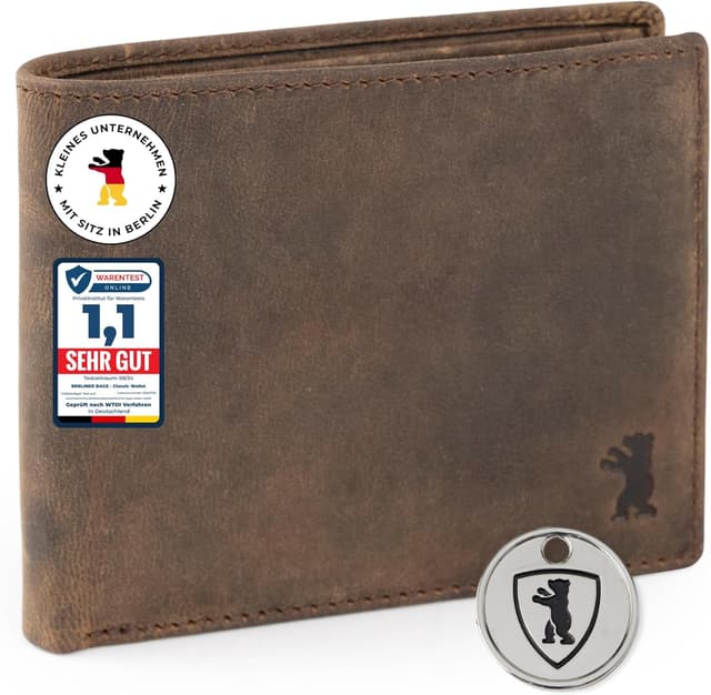 Detalle de Berliner Bags Vintage Geldbörse mit RFID-Schutz