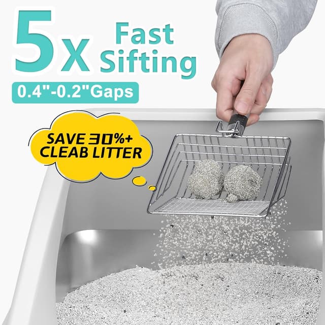 Thumbnail 4 de Stainless Steel XL Enclosed Cat Litter Box 🐱