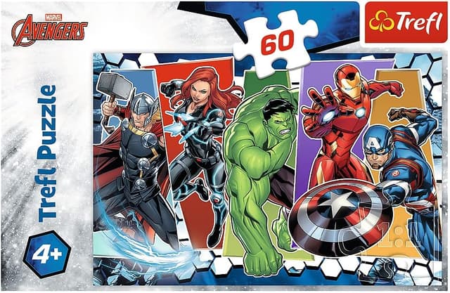 Detalle de Trefl Marvel Avengers Kinderpuzzle – Puzzle zum fertigen Bild aufhängen