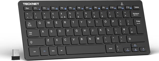 Detalle de TECKNET 2.4G Wireless Keyboard 12-month battery ⌨