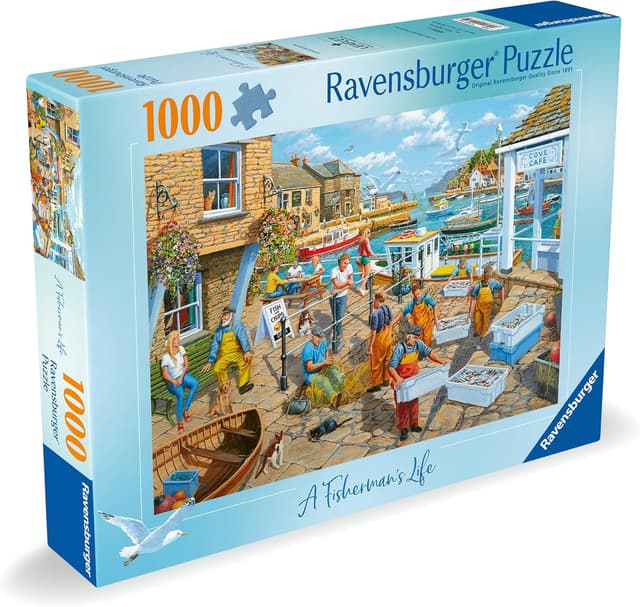 Detalle 2 de Ravensburger A Fisherman’s Life 1000 Piece Jigsaw Puzzle (Age 12+) 70 x 50cm