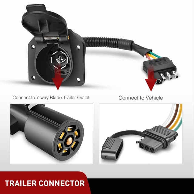 Detalle 2 de Nilight 4 Way to 7 Way Trailer Adapter