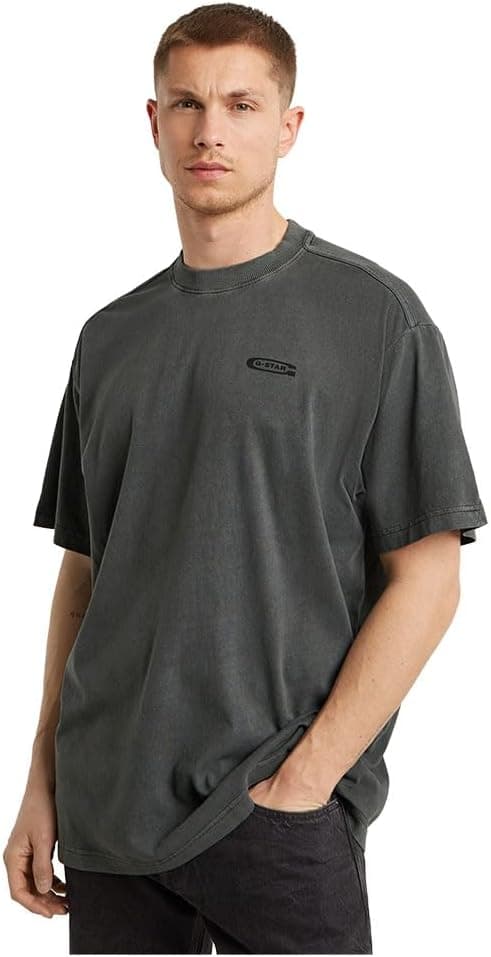 Detalle de G-Star Herren Pigment Dye Loose Regular Tee T-Shirt (1er Pack) – bequeme Passform mit originellem Look