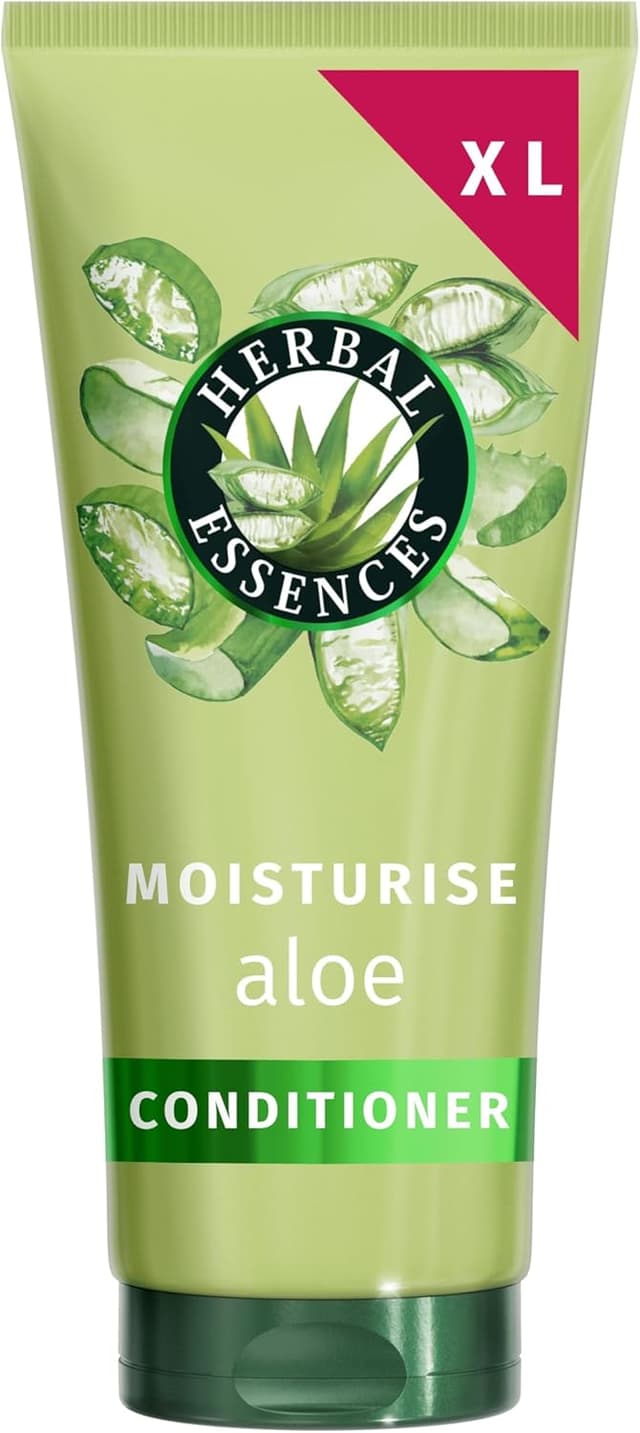 Detalle de Herbal Essences Après-shampoing Aloe hydratant Jasmin, cheveux très secs (350 ml) – vegan