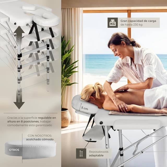 Thumbnail 3 de TecTake Camilla de Masaje 3 Zonas 230 kg