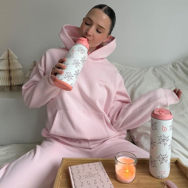 Thumbnail 6 de BOTTLE BOTTLE Edelstahl Trinkflasche 1 l mit Strohhalm und Pillenfach – auslaufsichere Isolierflasche für Sport & Fitnessstudio