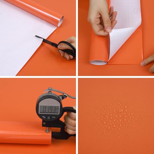 Thumbnail 1 de Hode Klebefolie Orange Glitzer 40cm x 3m