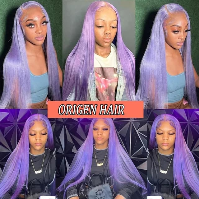 Detalle 2 de ORIGEN 24 Inch purple lace front wig
