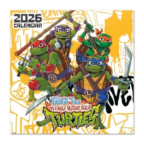 Detalle de Grupo Erik Calendario 2026 Tortugas Ninja 30x30 cm 🗓