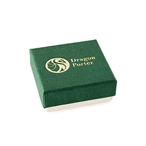 Detalle de Pendientes (Aretes) Dragon Porter estilo 12 redondo azul turquesa en oro