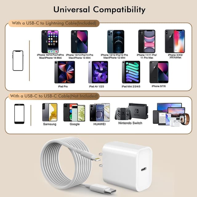 Detalle de Apple 10FT Fast iPhone Charger 2-Pack