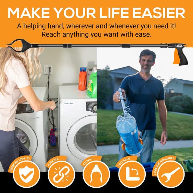 Detalle de EZPIK 40” Litter Picker & Magnetic Grabber Stick with Rotating Head