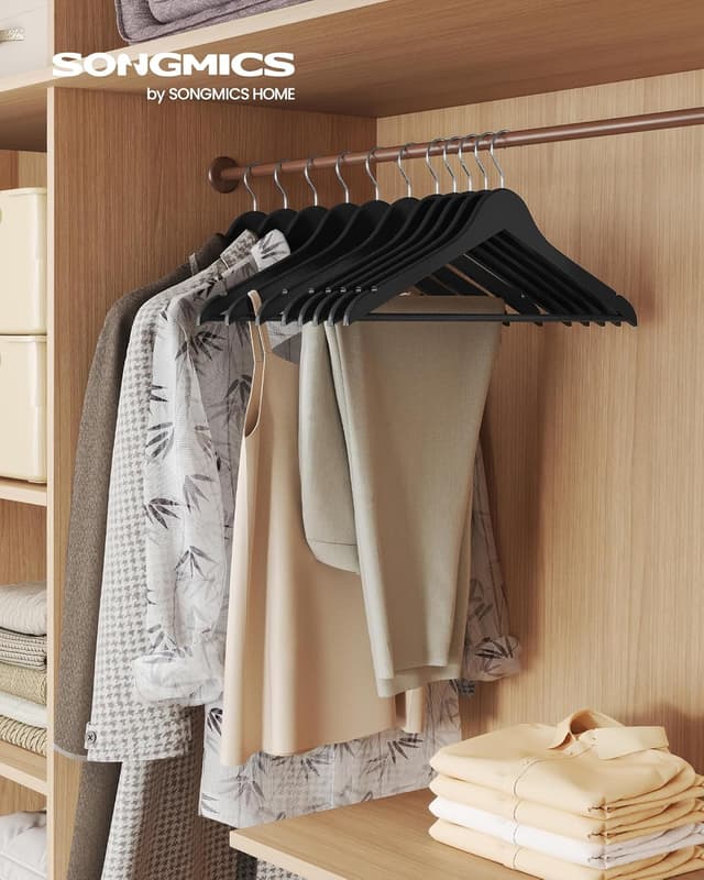 Detalle 2 de SONGMICS Holz-Kleiderbügel Set 30 Stück