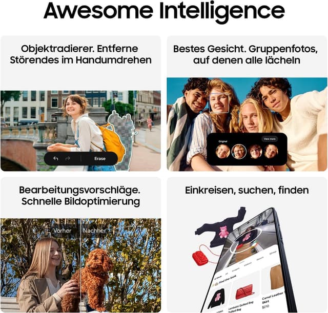 Detalle de Samsung Galaxy A57 5G (Awesome Lilac) – schlankes 5G-Smartphone mit 50-MP-Weitwinkel und IP68