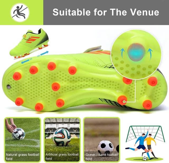 Thumbnail 2 de Mitudidi Fußballschuhe Kinder Unisex Hallen Outdoor