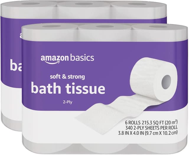 Thumbnail 6 de Amazon Basics 2‑ply Toilet Paper 30 Rolls 🧻