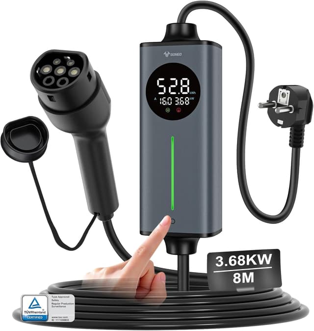 Detalle de GONEO Typ 2 Schuko Ladekabel 8 m