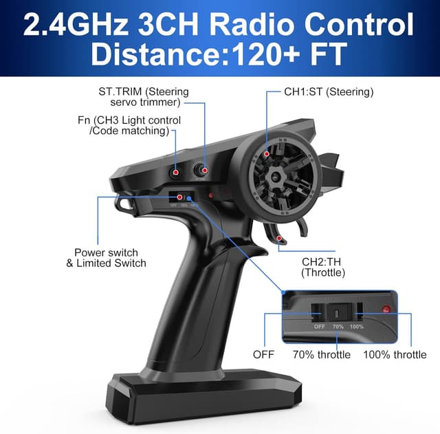 Thumbnail 4 de HYPER GO H16BM 42mph Brushless 1/16 RTR RC Car