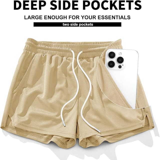 Detalle de AIMPACT Mens Mesh Running Shorts 3" quick-dry athletic shorts