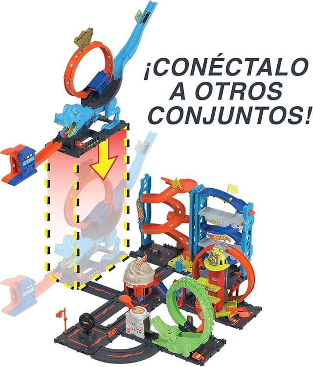 Thumbnail 6 de Hot Wheels HNP77: Desafío T-Rex 🦖 Pista de Coches