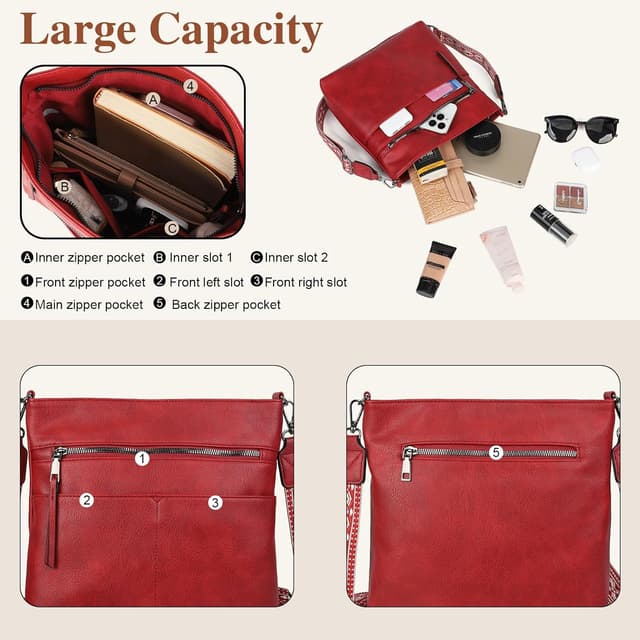 Thumbnail 2 de Gladdon sac bandoulière femme 25 cm