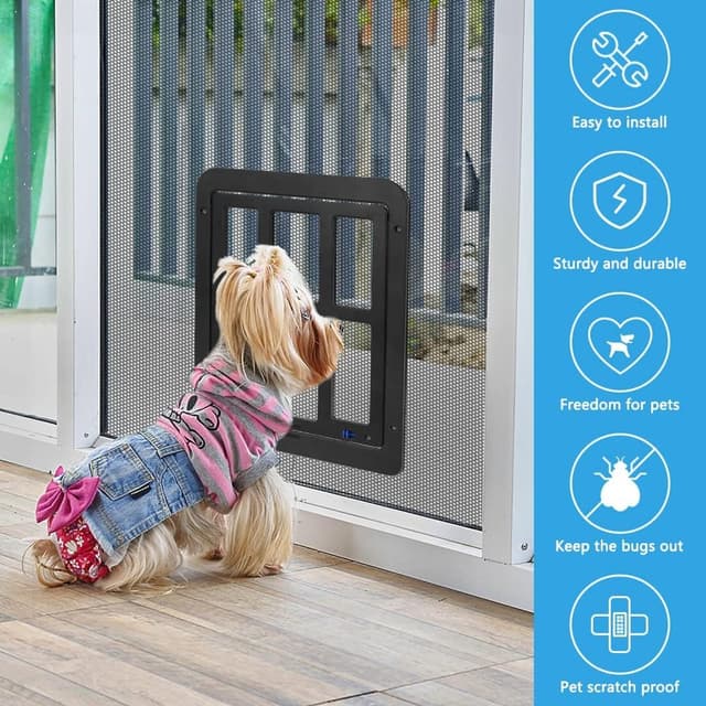 Thumbnail 6 de Adiwo Katzenklappe 31,5 x 25 cm Schwarz