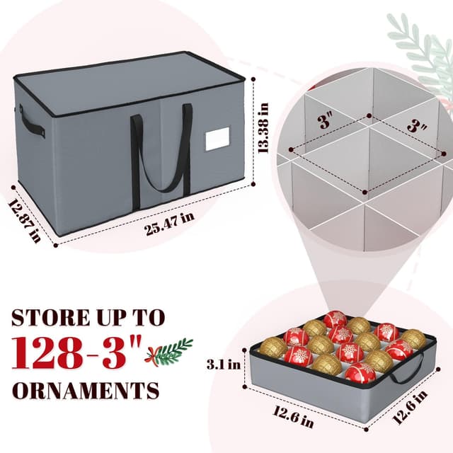 Thumbnail 2 de Keten 128-Count Ornament Storage Box