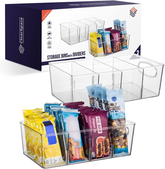Detalle de ClearSpace Pantry Storage Bins 2-Pack