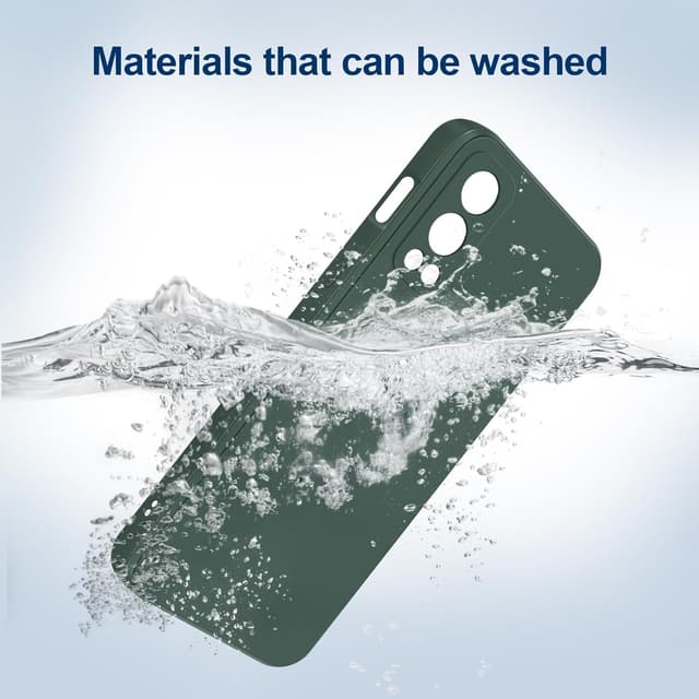 Detalle 1 de GiiYoon Hülle für OnePlus Nord 2 – Liquid-Silicone Case mit Rundumschutz (grün)