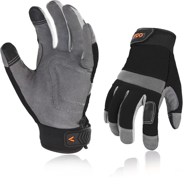 Thumbnail 6 de Vgo... Safety Work Gloves Touchscreen (SL7584) – Black, Multi-purpose utility gloves for light to medium duty work