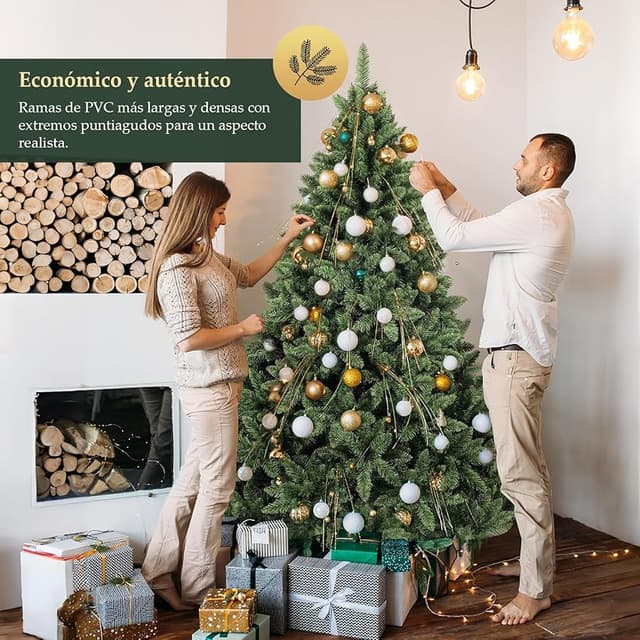 Detalle de SALCAR Árbol Navidad artificial 180 cm, 730 puntas 🎄