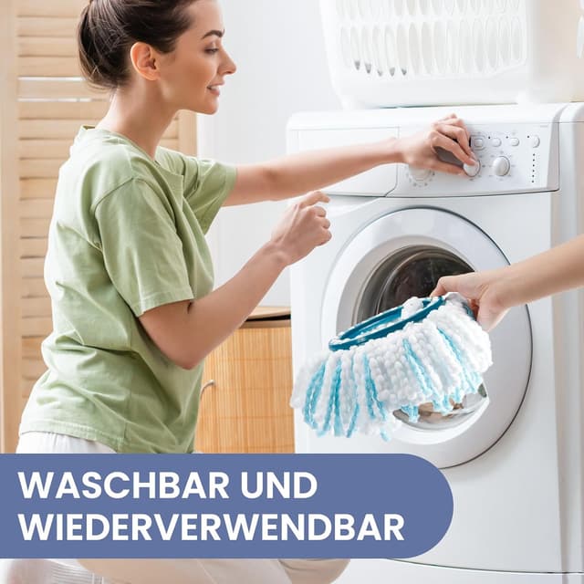Thumbnail 6 de 4er-Set Bodenwischer-Ersatzbezüge für Leifheit Clean Twist Disc Mop Ergo/Clean Twist Disc Mop (Ersatzteil 52115)