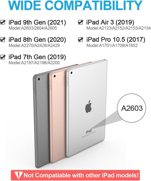 Detalle de APHBZGE Keyboard Case for iPad 9/8/7th Gen 10.2" – detachable Bluetooth keyboard, auto wake, pencil holder (Pink)