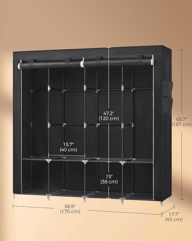 Thumbnail 5 de SONGMICS RYG094B02 portable clothes wardrobe 170×45×167 cm 🚪