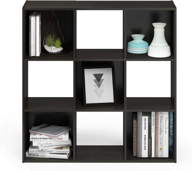 Detalle de Furinno Pelli mobiletto portaoggetti marrone 3 x 3