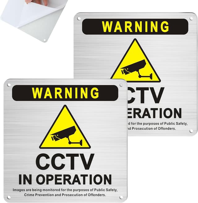 Detalle de CCTV warning sign 15cm x 15cm sticker