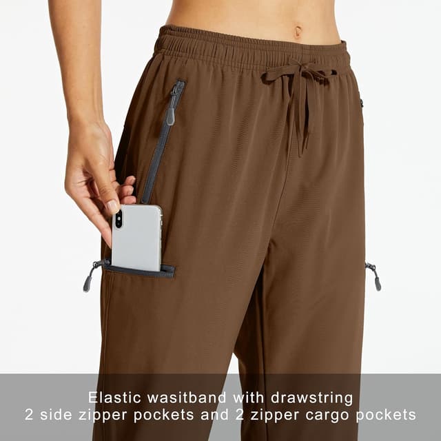 Detalle de Pantalon de randonnée femme Libin ultra-léger à séchage rapide, imperméable et poches zippées