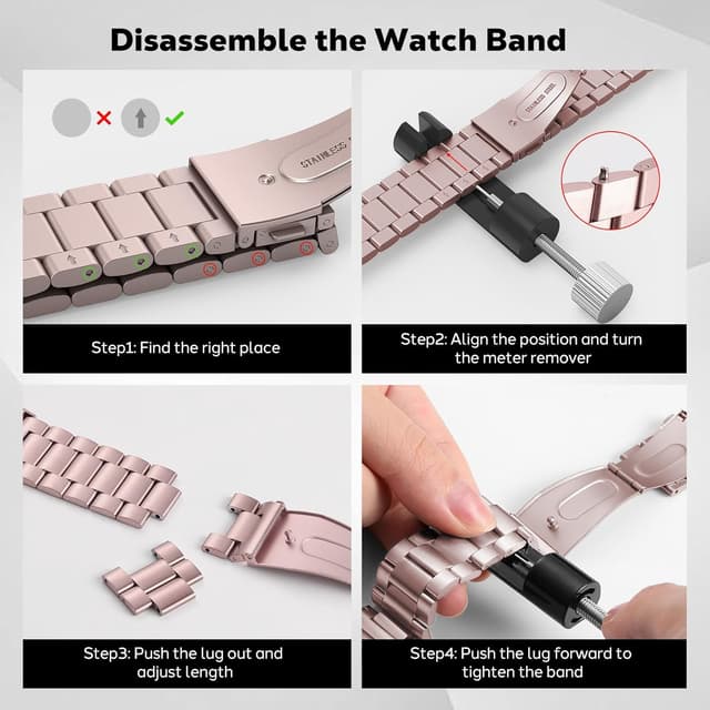 Thumbnail 5 de MoKo correa delgada para Apple Watch 38–42mm Rosa