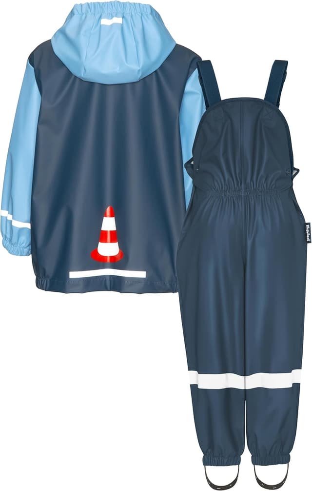 Detalle 2 de Playshoes Unisex Kinder Regen-Set Regenlatzhose & Regenanzug im 2er Pack